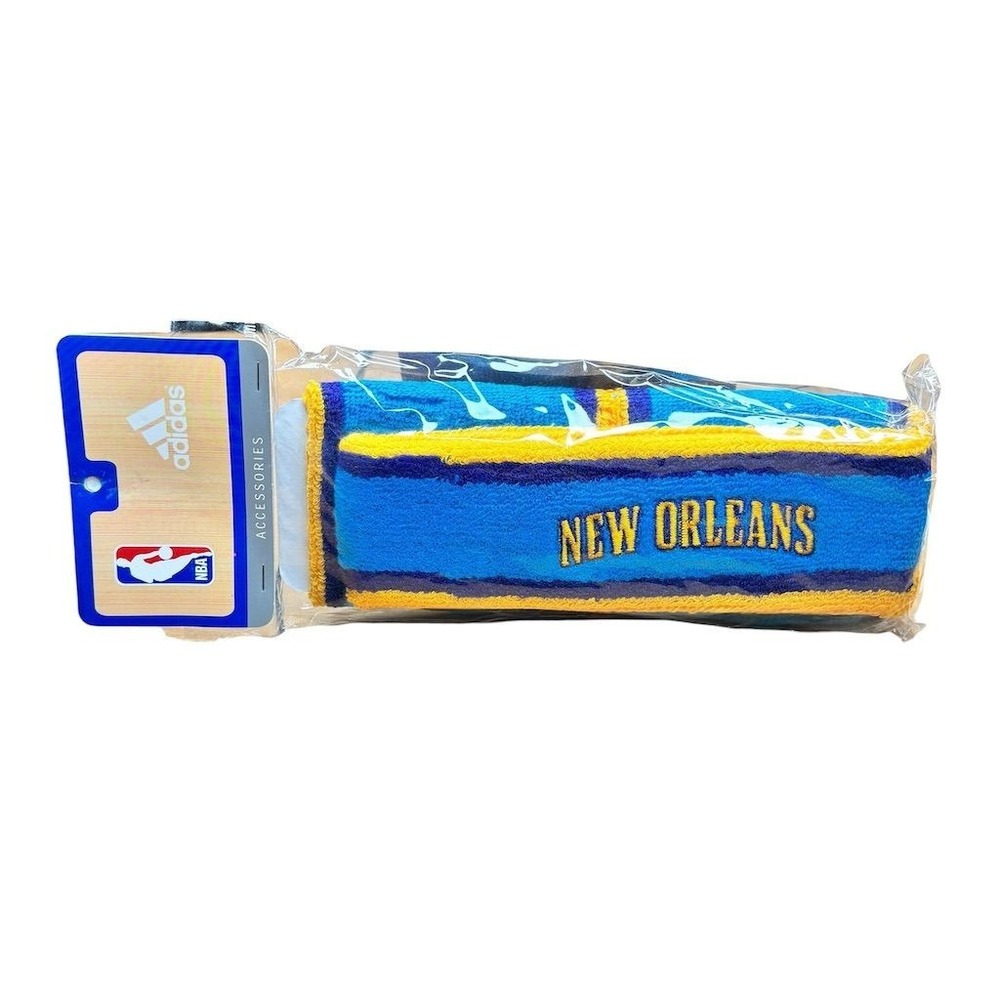 NBA New Orleans Hornets Adidas Wristband &‎ Headband Set Unisex